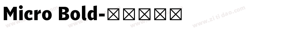 Micro Bold字体转换